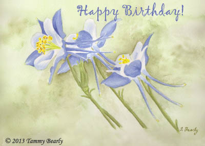 birthday watercolor ecards